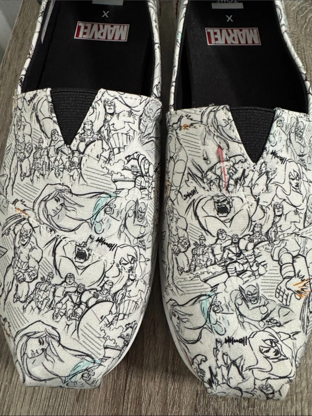 Toms x Marvel Concept Art Print Slip-On Shoes US Men’s 10